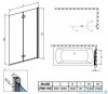 Radaway Essenza New Pnd parawan nawannowy 100cm prawy szkło przejrzyste 207210-01R